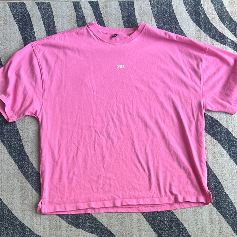 Oner Active - Raising the Bar - Graphic Unisex T-Shirt - Large - Peony Pink